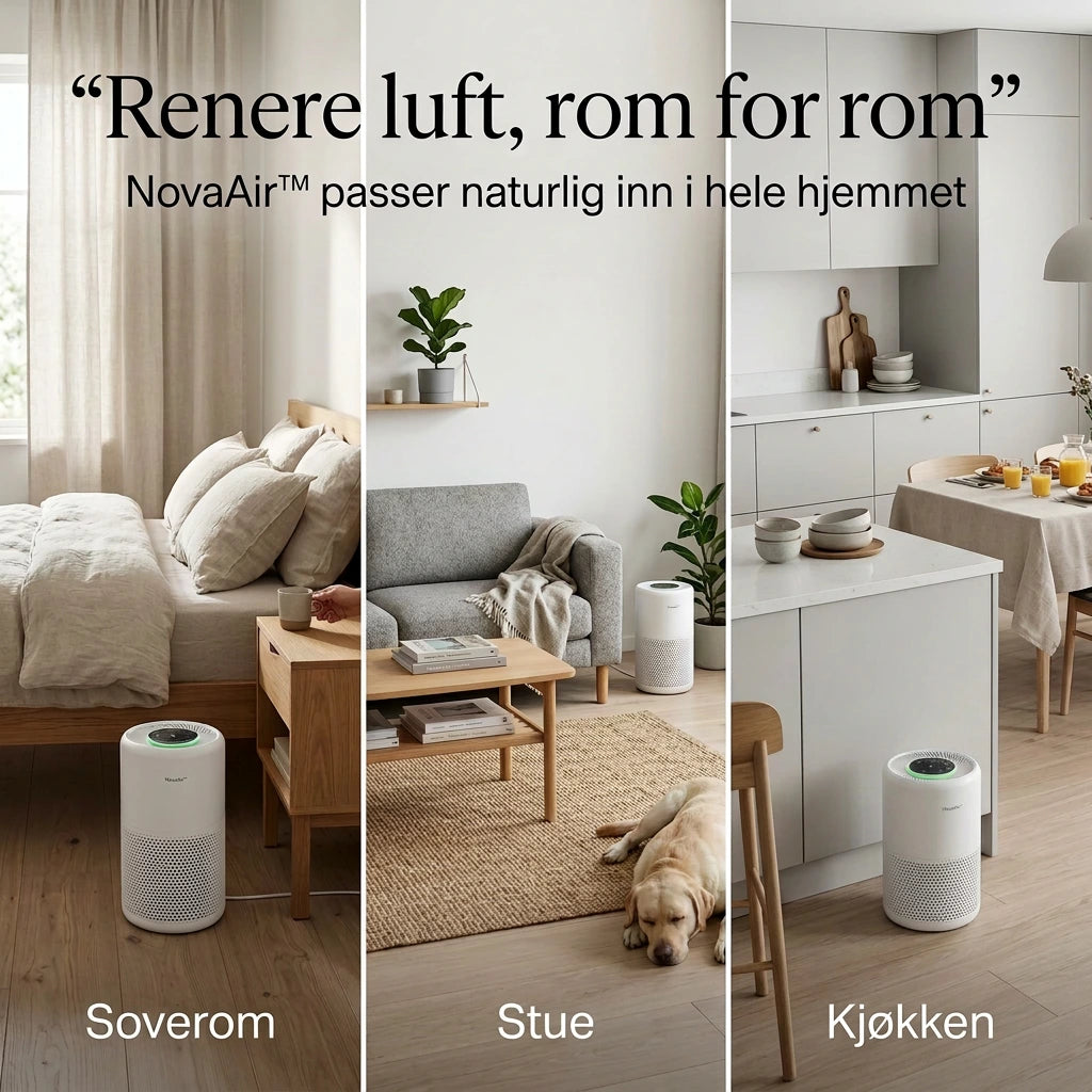 NovaAir™ – Soverommets luftrenser for allergikere
